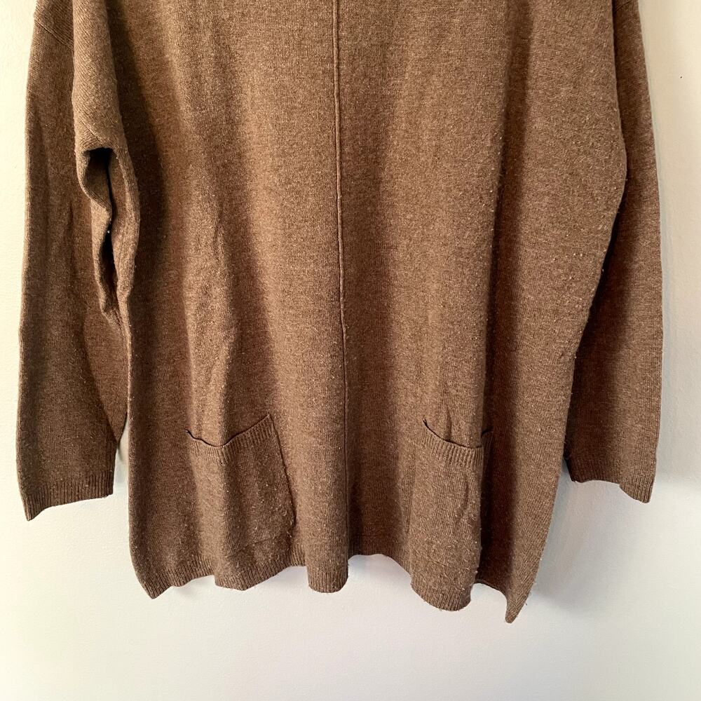 WooLovers Cashmere & Merino Pocket Tunic in Pecan Marl Size Medium - Picture 9 of 16